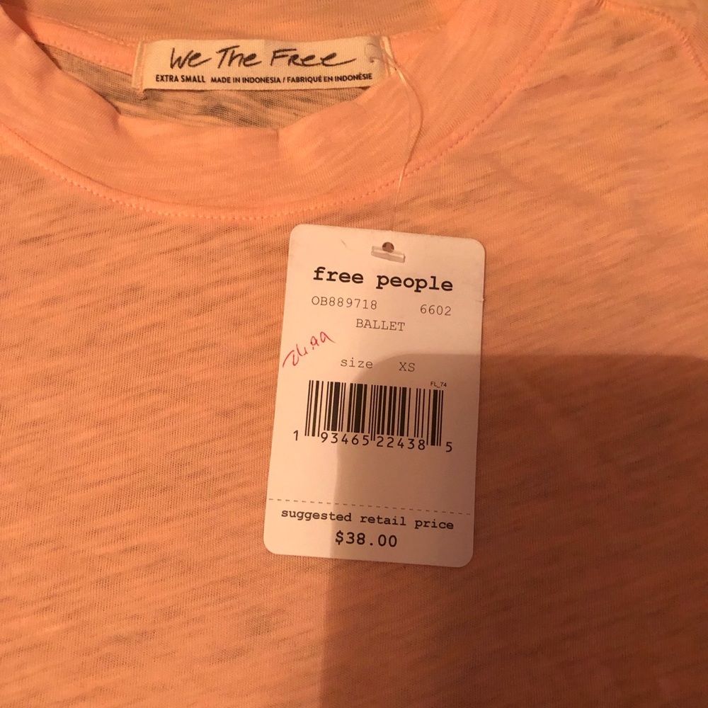 🔥Free People Blush T shirt XS LAST ONE! - Picture 3 of 3